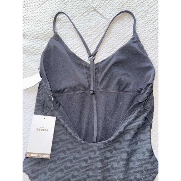 NWT- Nike Terrycloth Embossed Swoosh One-Piece Swimsuit- size Small - Picture 9 of 14